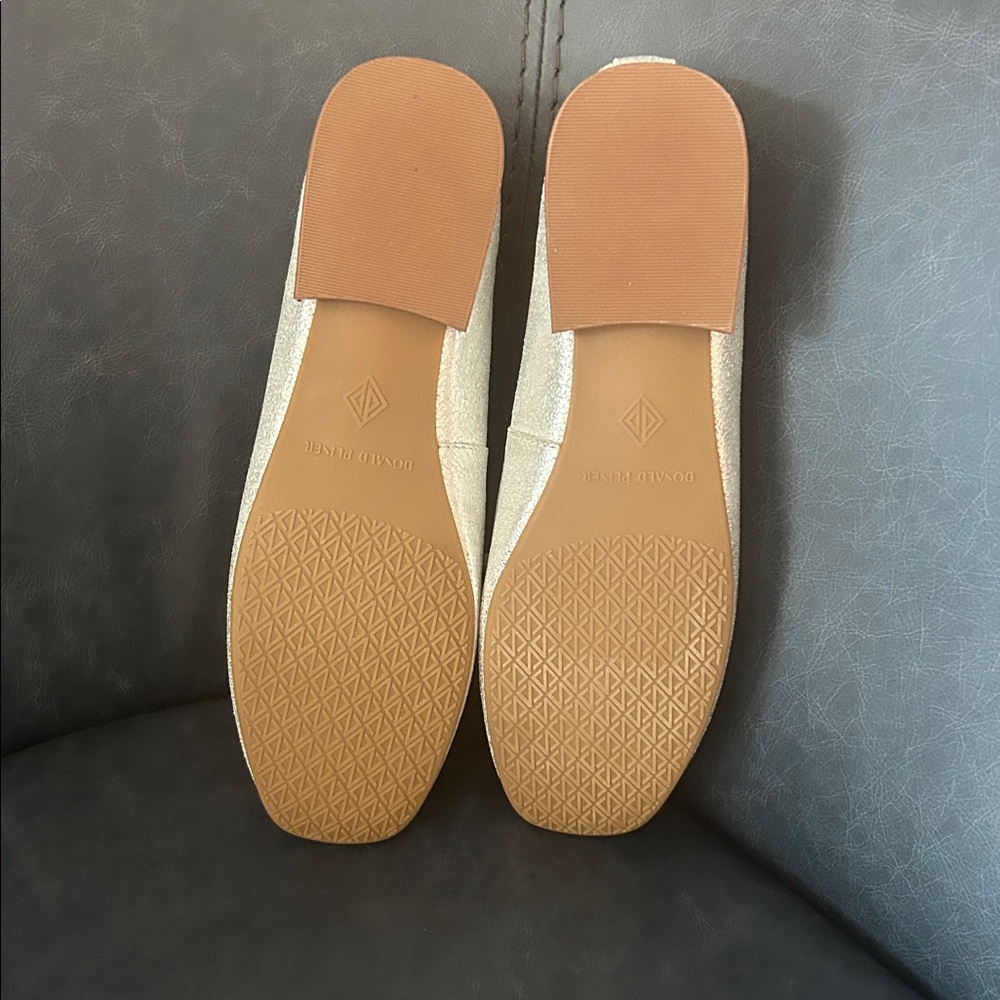Donald Pliner silver penny loafers - Picture 3 of 5